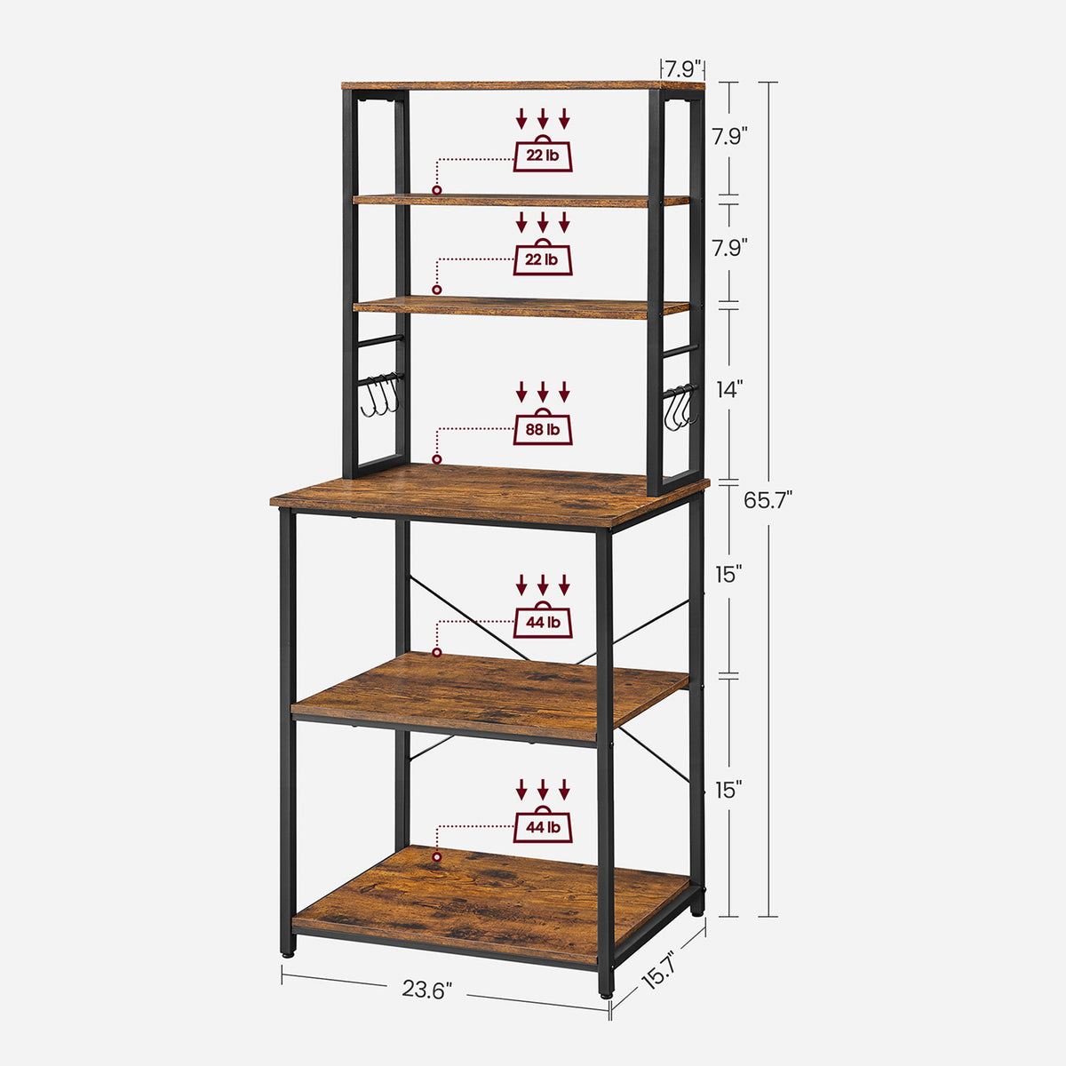 Coffee Bar With 6-Tier Shelves - product photo 23
