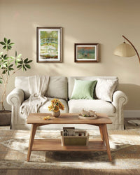 Coffee Table, 2-Tier Living Room Table With Storage, Center Table With Rounded - product photo 04