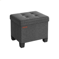 Small Storage Ottoman Foot Rest With Legs & Foldable Design – product view 2 | Amaraloft