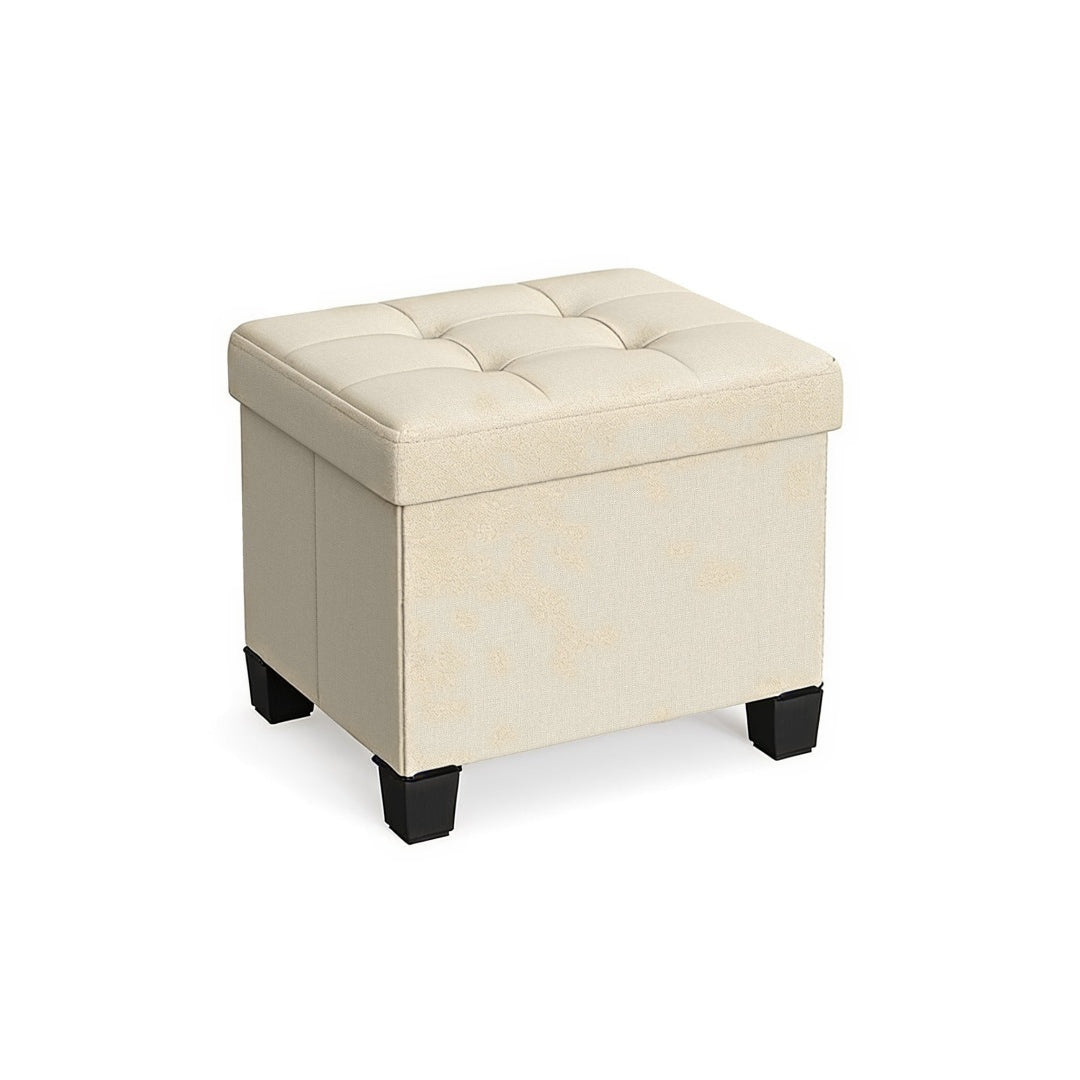 Small Storage Ottoman Foot Rest With Legs & Foldable Design – product view 4 | Amaraloft