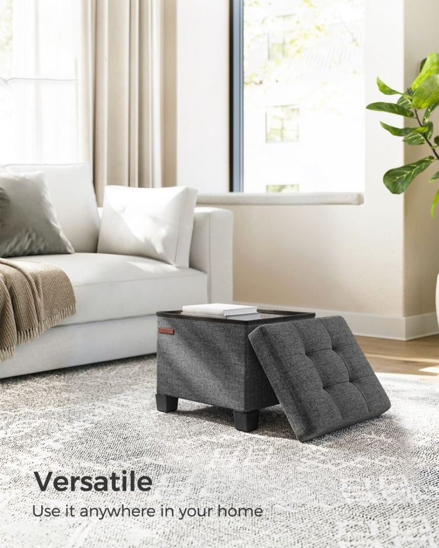 Small Storage Ottoman Foot Rest With Legs & Foldable Design – product view 10 | Amaraloft