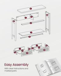 Console Table With Drawers And Shelf - product photo 11