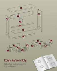 Console Table With Drawers And Shelf - product photo 19