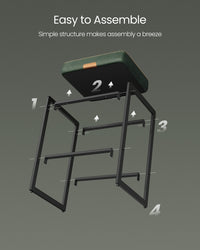 Counter Height Bar Stools Set Of 2 With 3.9 Inch Foam Cushioned Seats - product photo 67