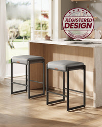 Counter Height Bar Stools Set Of 2 With 3.9 Inch Foam Cushioned Seats - product photo 69