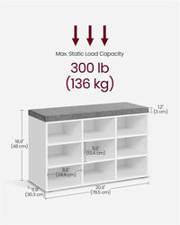 Shoe Storage Bench With Cushion – product view 14 | Amaraloft