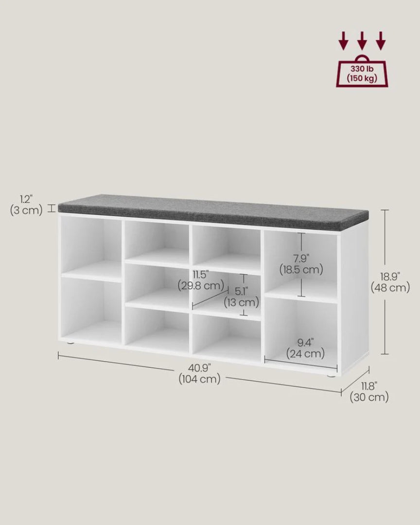Shoe Storage Bench With Cushion – product view 19 | Amaraloft