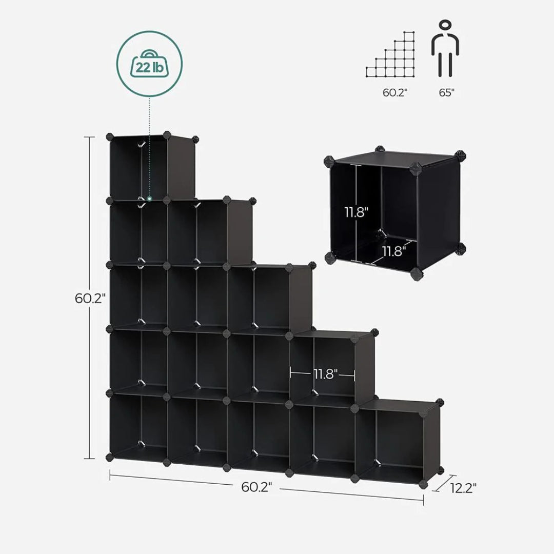 Cube Storage Organizer 12 Or 16 Modular Shelving Units – product view 9 | Amaraloft