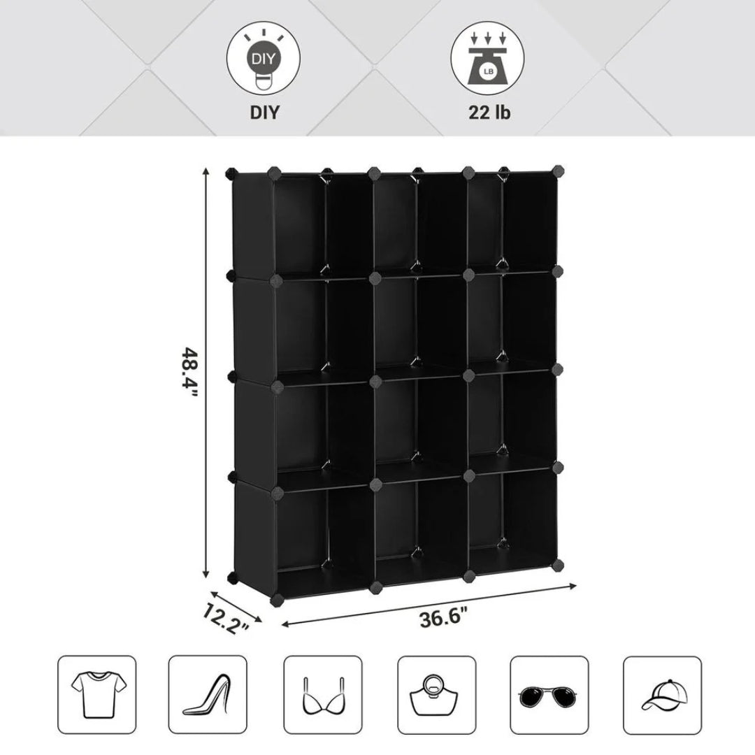 Cube Storage Organizer 12 Or 16 Modular Shelving Units – product view 18 | Amaraloft