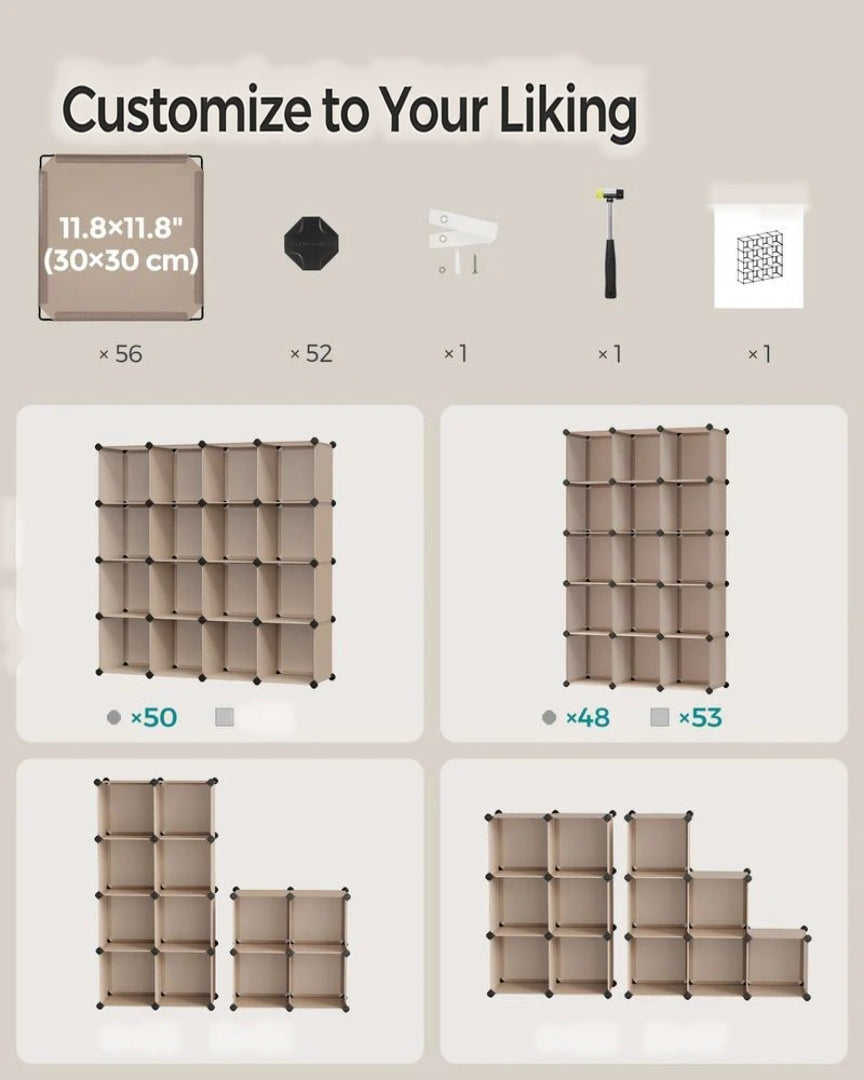 Cube Storage Organizer 12 Or 16 Modular Shelving Units – product view 28 | Amaraloft