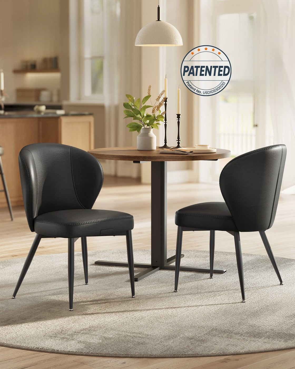 Dining Chairs Set Of 2, 4 Or 6 With Upholstered Seats And Steel Legs - product photo 74
