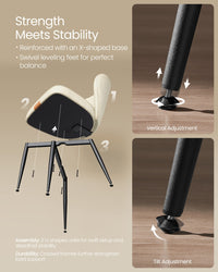Dining Chairs Set Of 2, 4 Or 6 With Upholstered Seats And Steel Legs - product photo 82