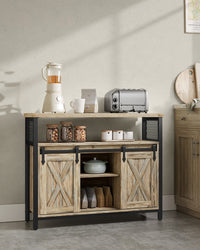 Dining Storage Sideboard With Door Rustic Brown - product photo 02