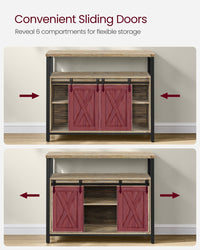 Dining Storage Sideboard With Door Rustic Brown - product photo 03