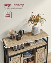 Dining Storage Sideboard With Door Rustic Brown - product photo 04