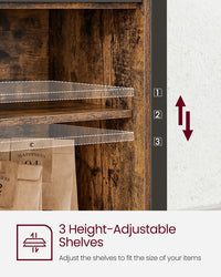 Dining Storage Sideboard With Door Rustic Brown - product photo 12