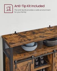 Dining Storage Sideboard With Door Rustic Brown - product photo 16