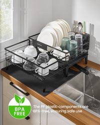 Dish Kitchen Dish Rack With Drainboard - product photo 16