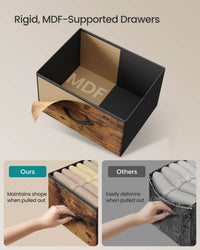 Dresser For Bedroom, Wide Dresser With 5 Fabric Drawers - product photo 09