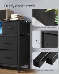 Dresser For Bedroom With Outlets And LED Lights, TV Stand For TVs Up To 55 - product photo 07