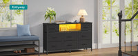 Dresser For Bedroom With Outlets And LED Lights, TV Stand For TVs Up To 55 - product photo 09