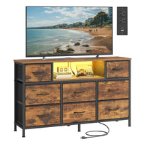 Dresser For Bedroom With Outlets And LED Lights, TV Stand For TVs Up To 55 - ULGS433KD02S