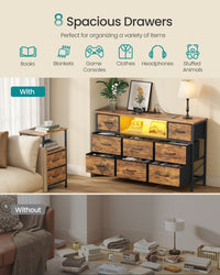 Dresser With Power Outlets And LED Lights, TV Stand For 55 Inch TV - product photo 23