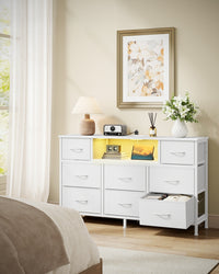 Dresser With Power Outlets And LED Lights, TV Stand For 55 Inch TV - product photo 25