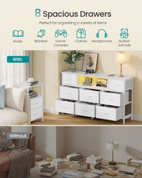 Dresser With Power Outlets And LED Lights, TV Stand For 55 Inch TV - product photo 28