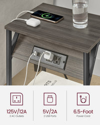 End Table With USB Ports And Outlets - product photo 48