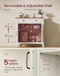 Farmhouse Buffet Cabinet with Drawer and Adjustable Shelf Storage – product view 5 | Amaraloft