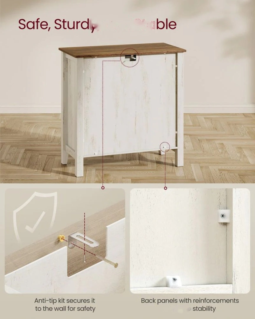 Farmhouse Buffet Cabinet with Drawer and Adjustable Shelf Storage – product view 10 | Amaraloft