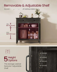 Farmhouse Buffet Cabinet with Drawer and Adjustable Shelf Storage – product view 12 | Amaraloft