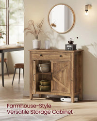 Farmhouse Buffet Cabinet with Drawer and Adjustable Shelf Storage – product view 16 | Amaraloft