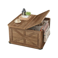 Farmhouse Coffee Table with Hidden Storage and Flip Top Lids – product view 2 | Amaraloft