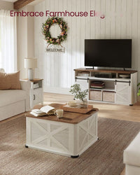 Farmhouse Coffee Table with Hidden Storage and Flip Top Lids – product view 7 | Amaraloft