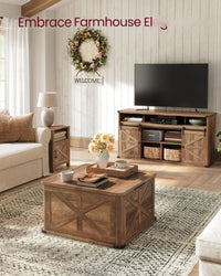 Farmhouse Coffee Table with Hidden Storage and Flip Top Lids – product view 10 | Amaraloft