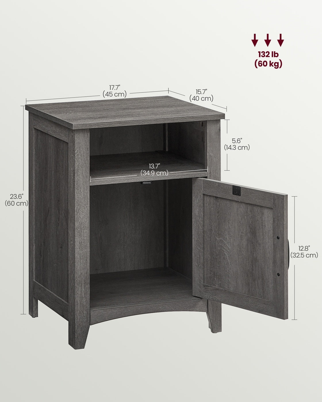 Farmhouse Nightstand With Barn Door - product photo 11