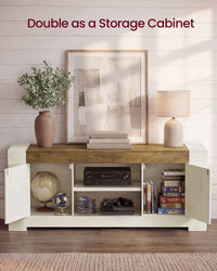 Farmhouse TV Stand With Storage Cabinets, 58 Or 70 Inch Media Console - product photo 06