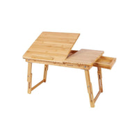 Bamboo Laptop Bed Desk With Tilting Top & Adjustable Height – product view 3 | Amaraloft