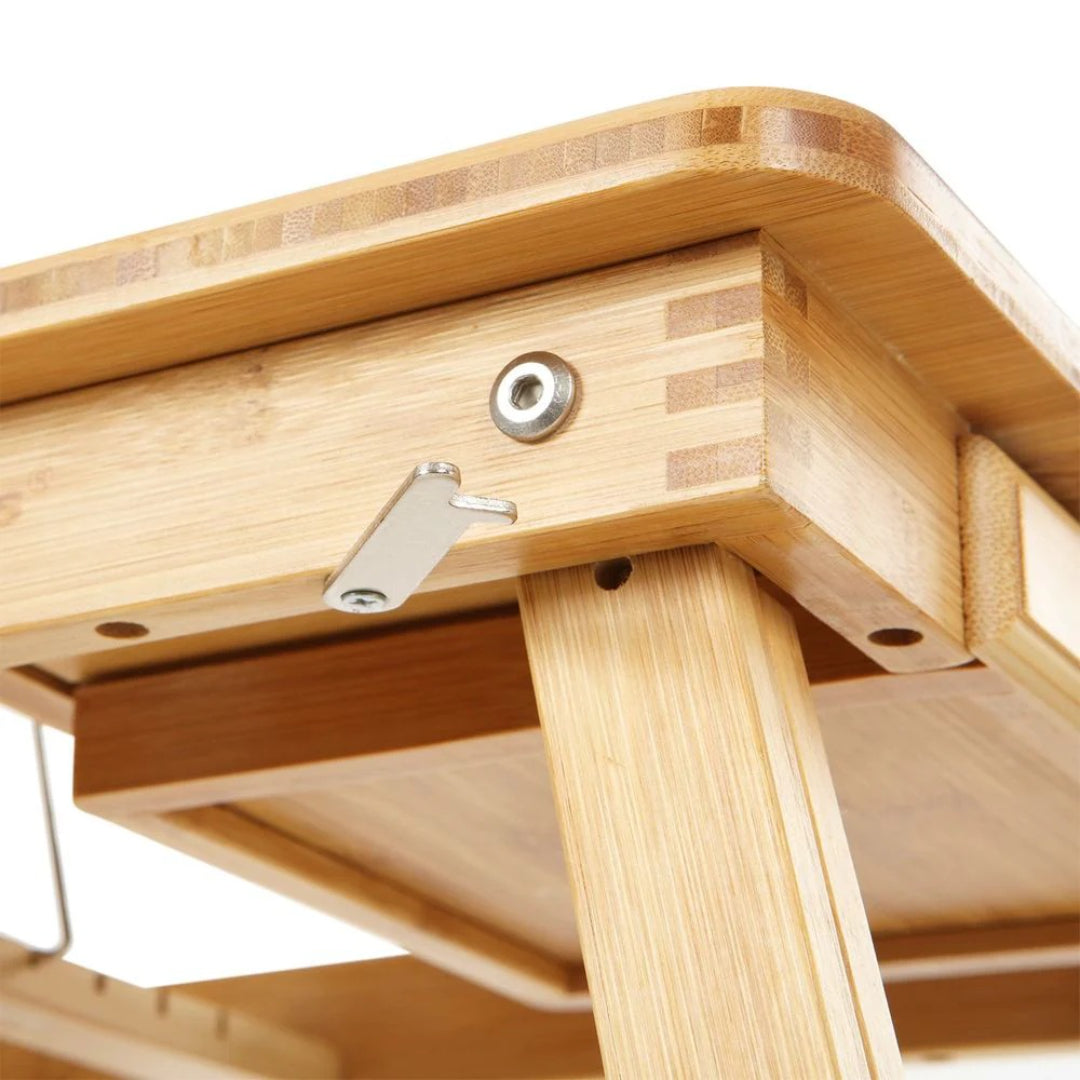 Bamboo Laptop Bed Desk With Tilting Top & Adjustable Height – product view 7 | Amaraloft