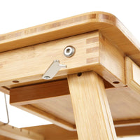 Bamboo Laptop Bed Desk With Tilting Top & Adjustable Height – product view 7 | Amaraloft