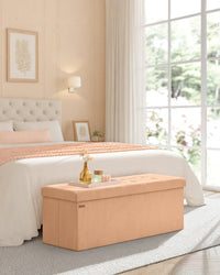 Foldable Storage Ottoman Bench With Foot Rest - product photo 02