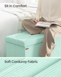 Foldable Storage Ottoman Bench With Foot Rest - product photo 10