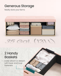 Foldable Storage Ottoman Bench With Foot Rest - product photo 18