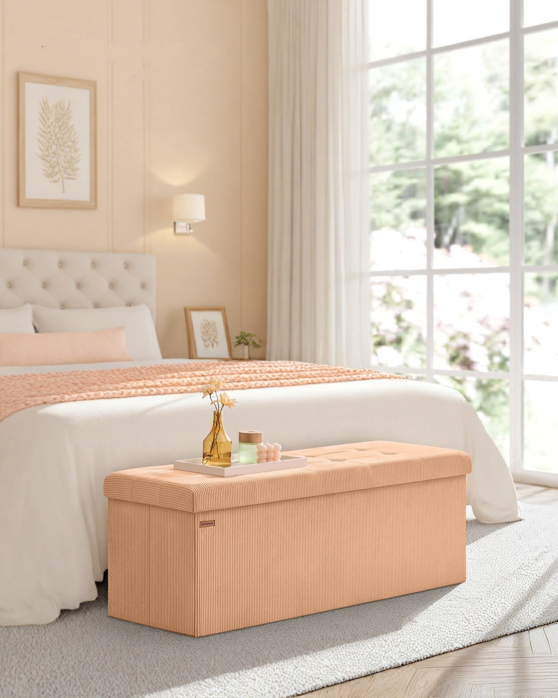 Foldable Storage Ottoman Bench With Foot Rest - product photo 20