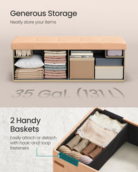 Foldable Storage Ottoman Bench With Foot Rest - product photo 24