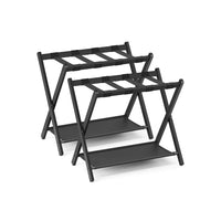 Folding Luggage Rack With Shelf Steel Suitcase Stand – product view 2 | Amaraloft