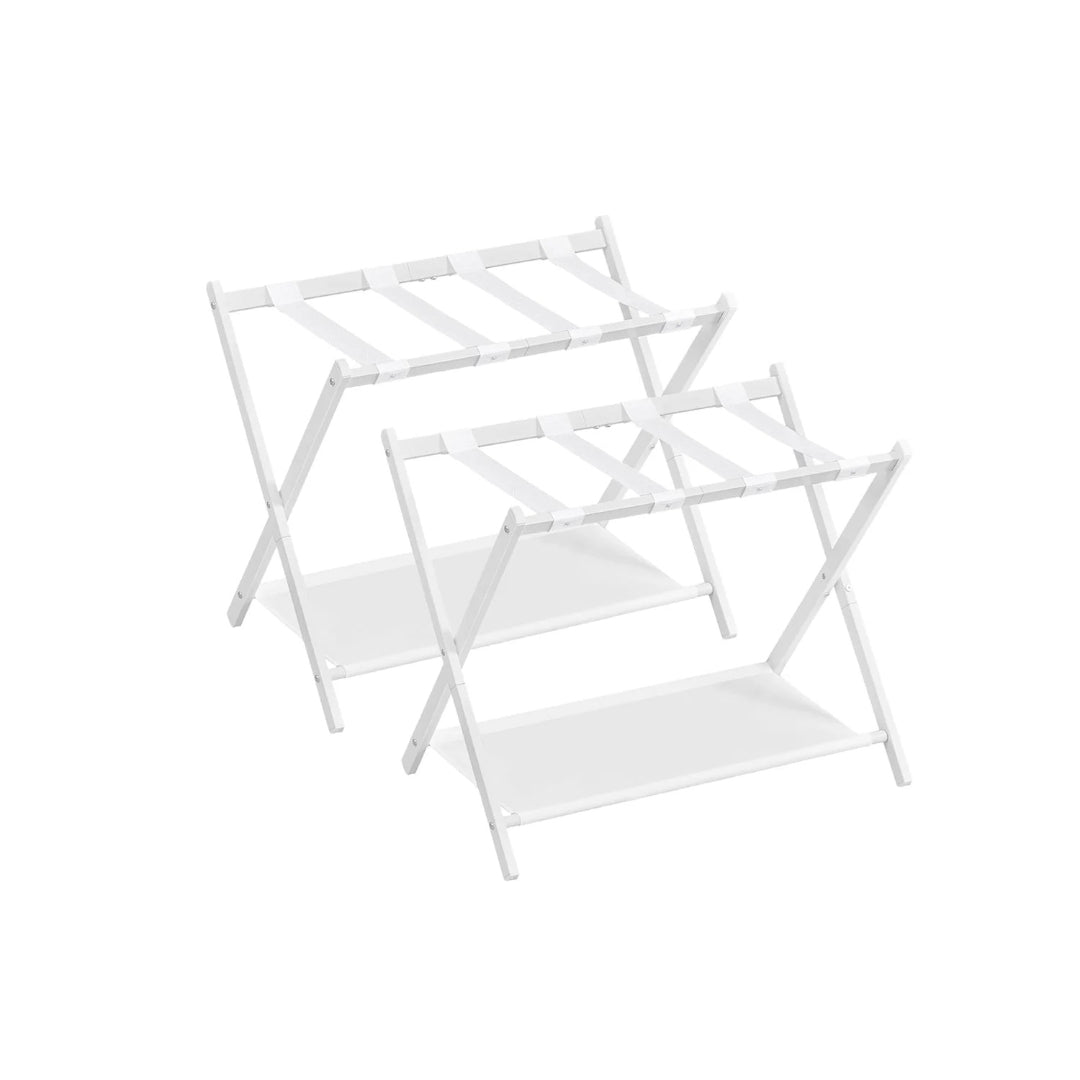 Folding Luggage Rack With Shelf Steel Suitcase Stand – product view 6 | Amaraloft