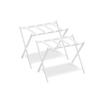 Folding Luggage Rack With Shelf Steel Suitcase Stand – product view 6 | Amaraloft